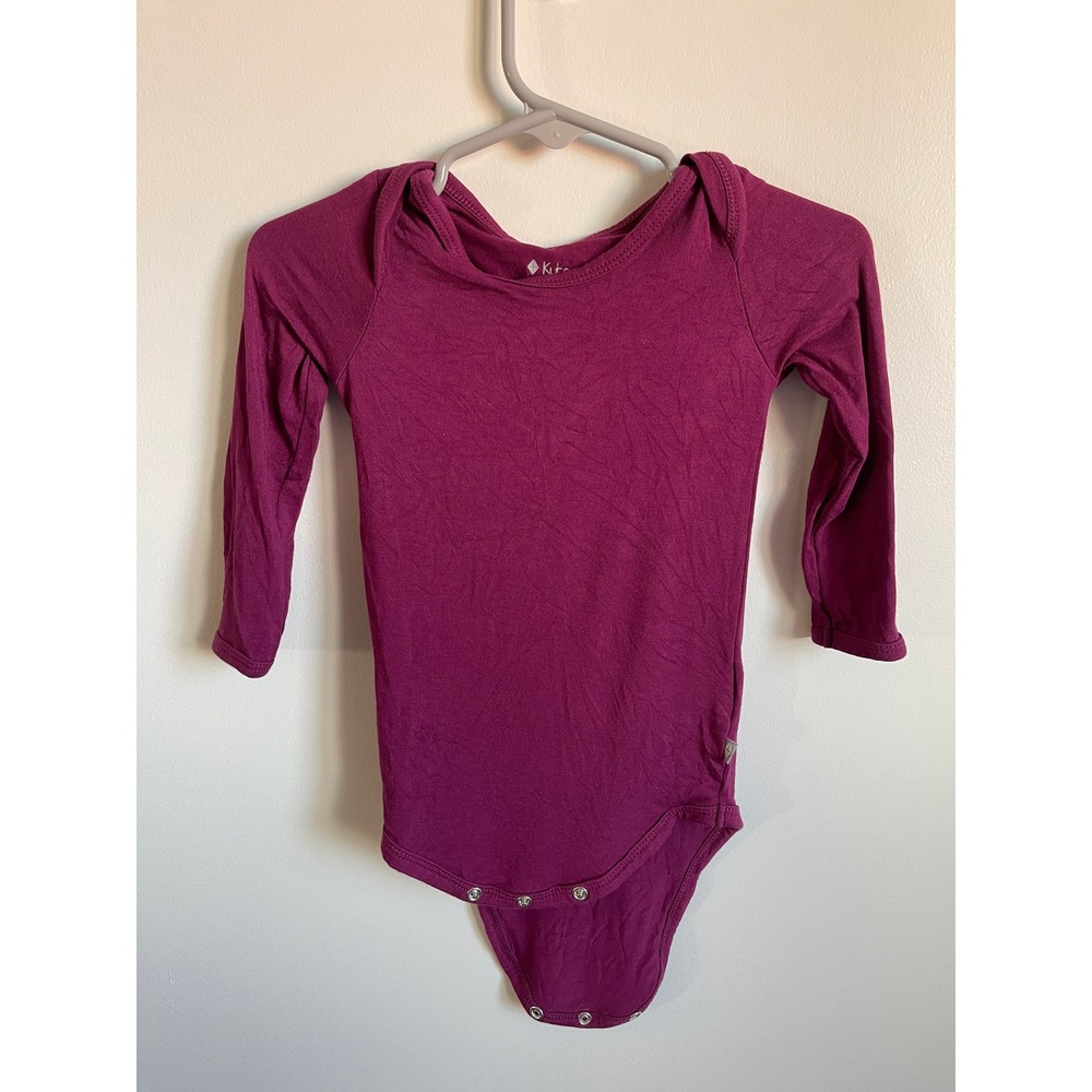 Kyte Baby Long Sleeve Bamboo Bodysuit Magenta 12-18M